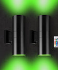 Up And Down Outdoor Wall Lights 96W RGBW Color Changing With RF Remote, Dimmable Full Color Lighting For Garage, Front Door, Post, Patio, Terrace, Hallway, Porch