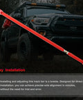Ford Mustang Rear Adjustable Panhard Bar 2005 2014 Red Two Door Track Bar Single Pack With Zinc Plated Tubular Steel And Polyurethane Bushings Bolt On For Easy Install And Long Lasting Performance Upgrade Your Ride on black truck