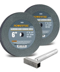 6 Inch Bench Grinder Wheel Set Aluminum Oxide Grinding Discs 80 And 150 Grit With Diamond Dresser Tool for sharpening blades.