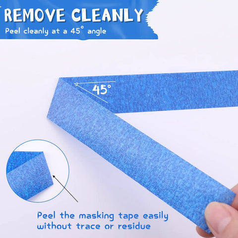Blue Painters Tape 1 Inch By 180 Feet Per Roll, Three Rolls, Multi Surface Masking Tape for Walls, Painting and Craft Projects demo