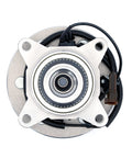 Top view of a front wheel bearing hub assembly, ISO TS 16949 certified, for 2015-2017 Ford F150 4WD with 6 lug and ABS.