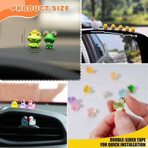 5-piece Z-synka giraffe car interior figurine set for dashboard and rearview mirror decor