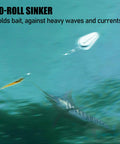 Five Pack No Roll Lead Sinker Weights 1 Ounce Flat Disc For Freshwater And Saltwater Fishing, Catfish, Surf, River Bank, Keeps Bait
