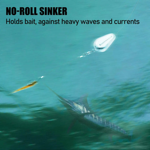 Five Pack No Roll Lead Sinker Weights 1 Ounce Flat Disc For Freshwater And Saltwater Fishing, Catfish, Surf, River Bank, Keeps Bait