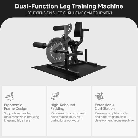 Adjustable Leg Extension And Curl Machine For Home Gym Space Saving All In One Strength Training Gear With Seated And Lying Positions