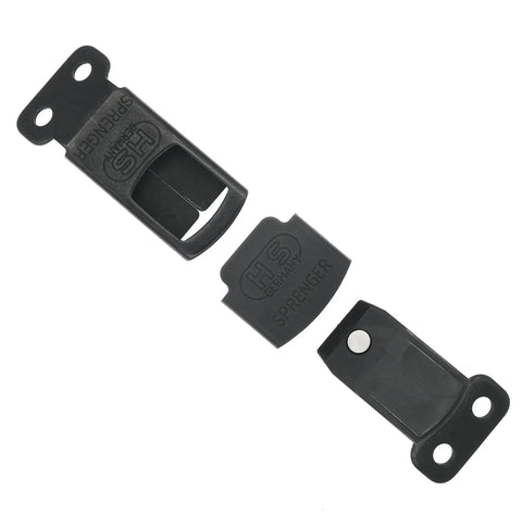Black Stainless Steel ClicLock Buckle Quick Release Fastener For Dog Training Prong Collar Fits 3.0/3.2mm Wire Made In Germany