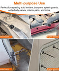 200Pcs Cable Tie Buckle Universal Unbreakable Zip Tie Clips used on car fenders, engine covers, mudguards, showing installation