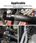 6AN Hose Finisher Clamp Aluminum Black For Stainless Braided And Rubber Hoses End Finisher Adjustable 10-16 Mm 6061 T6 Alloy