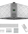360 Degree Intake Air Filtration System For Woodworking With Built-In Ionizer, 1350 CFM Hanging Air Filter, Dust Collector For Garage Shop