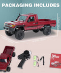Toyota 1/12 Scale RC Rock Crawler Pickup Truck With 2.4GHz 4WD Off Road Remote Control, batteries, remote, and guide