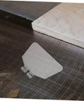 Dustproof 6-Inch Bench Grinder Eye Shield Guard Kit on a workshop surface, showing transparent protective shield for grinding machines.