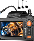 High Definition Endoscope Camera With Light 4.3 Inch LCD Screen showing gears, IP67 Waterproof Borescope with adjustable LED lights.