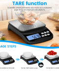 Digital Kitchen Scale With Large Easy Read Display For Baking And Meal Prep, Precise 11lb/5kg Capacity In Grams And Ounces, Tare Function
