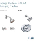 Eva Posi-Temp Eco-Performance Shower Trim Kit Chrome Conversion for two- and three-hole valves with temperature control