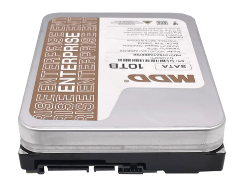 10TB 7200 RPM Enterprise Hard Drive with 256MB Cache, SATA 6Gbps 3.5 Inch, Renewed Beefy High Density Storage Made for Hyperscale Data Centers and Peak Performance, top view
