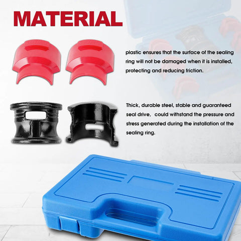 Universal Motorcycle Fork Seal Driver Kit 14 Pcs Set For Easy Quick Install And Removal in blue case with adapters