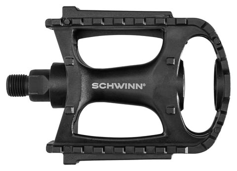 Replacement Bike Pedals Set Of Two, Black, Lightweight Composite Pedals With Reflectors, Fits 1/2 Inch Or 9/16 Inch Cranks, Molded Surface Pegs