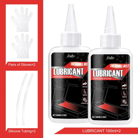 Silicone Treadmill Belt Lubricant 200ml For Full Belt Width 100 Percent Pure Silicone Oil Easy To Apply Tubes Noise Reduction