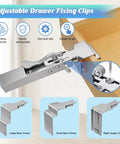 Image of 2 Pack Adjustable Drawer Front Installation Clamps Lock Down Cabinet Hardware Alignment Jig showing multiple clamp types for easy use.