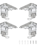 Four Pack Window Shade Mounting Brackets Clips For 1 Inch Pleated Honeycomb Cordless Blinds Headrail Holder With Metal Clip Easily Install Durable Metal Construction Fits 25mm System showing four transparent brackets with metal clips and screws