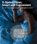YPDJVLTI Ceiling Fans Lights 32Inch Kid Ceiling Lamp timer settings displayed with a girl resting in bed, showing 1H, 2H, and 4H options.