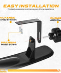 Installation components of Universal Heavy Duty Golf Cart Rear View Mirror with durable ABS clamps and metal screws.
