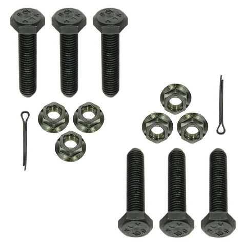 Two Front Lower Ball Joint Set for Buick Lesabre Park Avenue Riviera Cadillac DeVille Seville Oldsmobile Aurora Pontiac Bonneville Includes Driver And Passenger Side Joints shown with bolts and nuts
