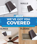 Beefy Magnetic Vent Covers 3 Pack 5.5 By 12 Inches For Floor Wall And Ceiling Registers Made For Steel Ducts Home And RV HVAC And AC With 1.3 Lbs Per Square Inch Pull White shown in use covering wall, floor and ceiling vents.