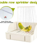 Spacious Expandable Indoor Bird Bath Fountain With Automatic Circulating Faucet And USB Pump Large Bird Bath For Parrots