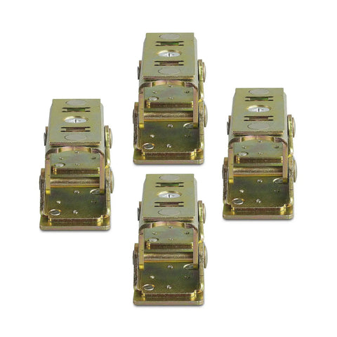Heavy Duty Magnetic V Pads Kit Four And A Quarter Inch Alloy Steel Bronze Finish Each Pad Contains Eight Rare Earth Magnets Flexible V Design