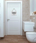 Do Not Flush Anything Except Toilet Paper Sign, Solid Wood Hanging Bathroom Rules Decor on a restroom door