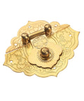 Antique Gold Box Hasp Latch 54x46mm showing ornate detailing for furniture and cabinets.