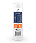 1 Micron Whole House Sediment Filter For RO And Well Water Systems, 10 X 2.5 Inch Replacement Cartridges, product label