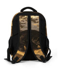 Back view of Wild Bear Printed Unisex Backpack Large Capacity For School Hiking And Travel Durable Polyester Daypack