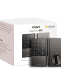 Slick Apple Home Key Smart Door Lock With Quick Scan Fingerprint Reader And Top Shelf Wireless Deadbolt In Gray Packaging