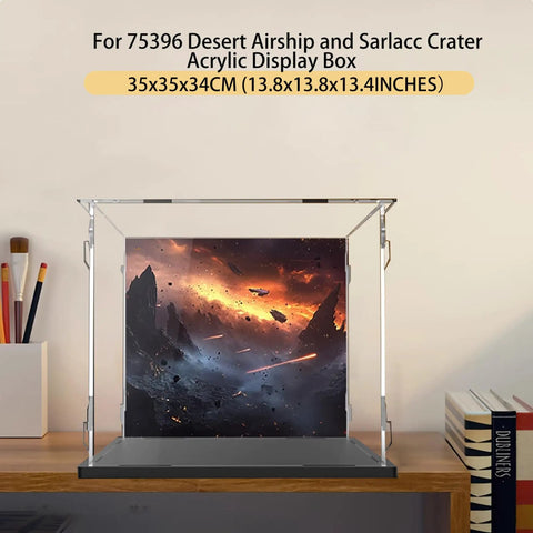 Dustproof 3mm Acrylic Display Case For Lego 75396 Desert Airship And Sarlacc Crater Model Dope Ultra Clear High Impact Box