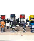 Universal 7 Inch Router Base Plate With Adjustable Swivel Wings And Clear Top For Sharp Vision on various routers.