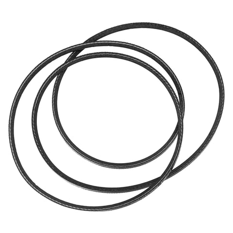Top Shelf K690 Drill Press Drive Belt Heavy Duty Rubber Replacement Motor Belt stacked, designed for reliability in garage chores.