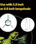Universal Reptile Habitat Lighting Dome Clips Two Pack No Tool Required Heavy Duty Mesh Screen Mounting Clamps diagram