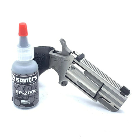 BP2000 Dry Powder Lubricant For Triggers Bores Bolts And Slides Reduces Friction And Keeps Surfaces Oil Free And Dry 0.1 Oz Bottle next to revolver