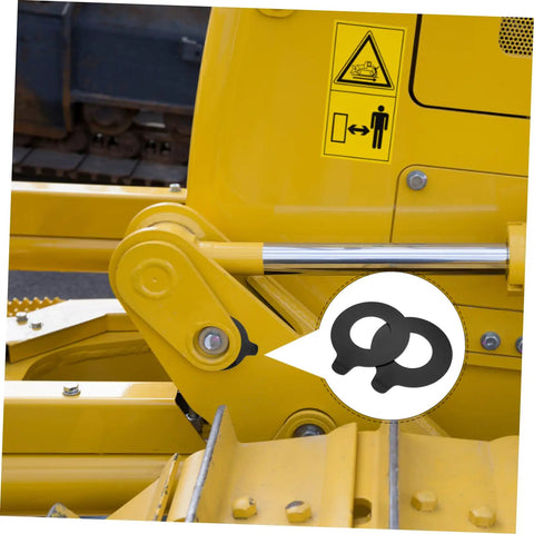 Beefed Up Two Piece Heavy Duty Excavator Pin Shim Kit Durable Round Rubber Washers For Machinery Protective Pads For Excavator Boom Bushing Industrial Replacement Parts installed on excavator boom joint