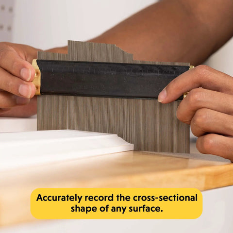 Contour Gauge 6 Inch Angle Finder Tool For Handy Home Improvement And Shape Copying, used to replicate complex profiles