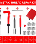 Metric Thread Repair Kit M12x1.5 With Helicoil Style Inserts And Ten Thread Inserts, HSS Drill Bits, Taps, Tools, Case