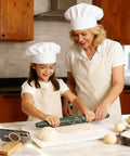 Child using French Marble Rolling Pin With Wooden Resting Base 15 Inch Nonstick Dough Roller For Pie Crust Cookies And Pasta