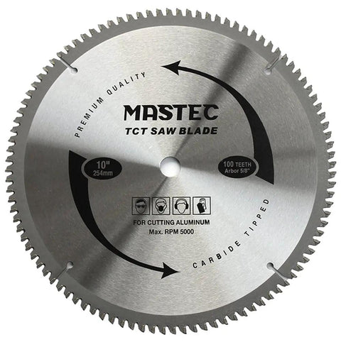 10 Inch 100T Carbide Tooth TCG Aluminum Saw Blade With Five Eighths Inch Arbor For Miter Circular And Table Saws Pro Grade Durable Clean Cuts On Aluminum Plexiglass Plastic And Nonferrous Metals