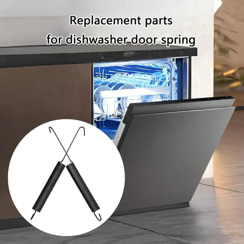 Two Piece Heavy Duty Dishwasher Door Springs Set For Home And Commercial Kitchens Beefy Metal Replacement Parts For Dishwashers Easy Install Prevents Door Slams And Accidental Drops, dishwasher open