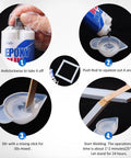 Steps to apply 5 Minute Quick Cure Epoxy Glue For Tile Metal Ceramics Plastic And Wood Diy Friendly, 2 Part Clear Resin Adhesive