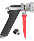 High Pressure Misting Sprayer With Ergonomic Grip For Garden Irrigation And Car Wash Fine Mist Atomization For Fruit Trees Crops Vegetables G1 Quarter Female Thread Compatibility, showing the nozzle and grip design in black and red.