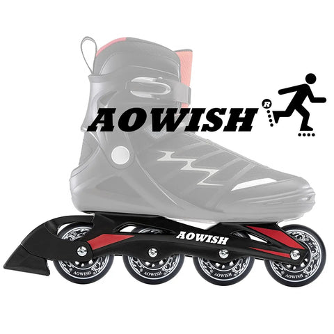 Inline Skate Wheels 4-Pack black and red design for hockey roller blades, featuring ABEC-9 bearings and floating spacers replacement.