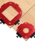 Two Pack Aluminum Router Corner Radius Template Set R10 To R50 CNC Machined Pro Grade Arc Guide For Woodworking on wood